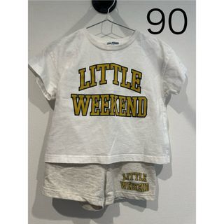 littleWEEKEND 半袖セットアップ　90(Tシャツ/カットソー)