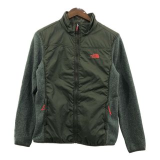 ザノースフェイス(THE NORTH FACE)のTHE NORTH FACE ノースフェイス フリースジャケット アウトドア グリーン (レディース L) 中古 古着 Q3533(その他)