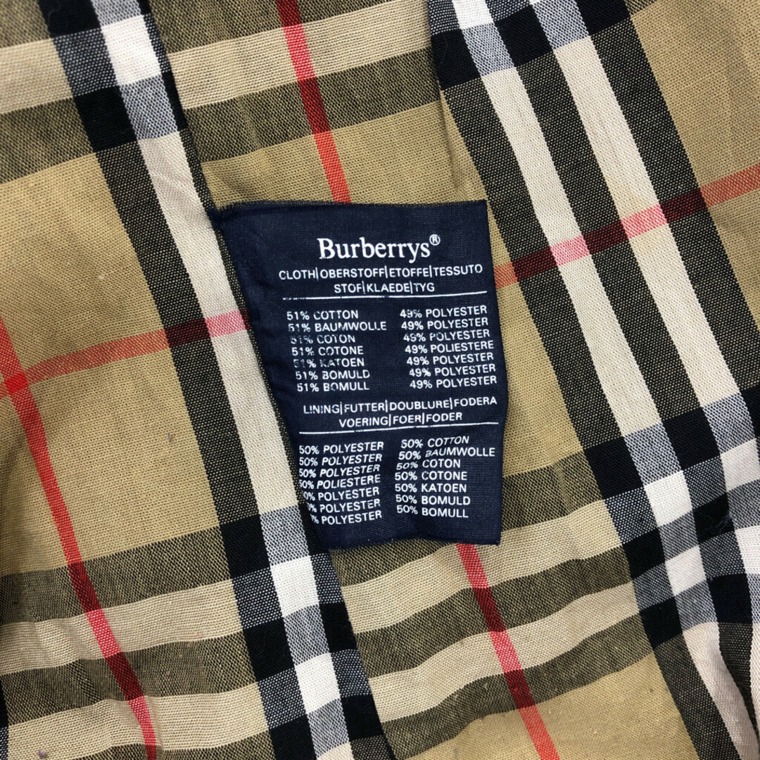 BURBERRY(バーバリー)の90年代 Burberrys バーバリーズ トレンチコート ベージュ (レディース 10) 中古 古着 Q3538 レディースのジャケット/アウター(ロングコート)の商品写真