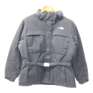 ザノースフェイス(THE NORTH FACE)のTHE NORTH FACE ノースフェイス HYVENT ダウンジャケット アウトドア スノースポーツ 防寒 ブラック (レディース XL) 中古 古着 Q3546(ダウンジャケット)