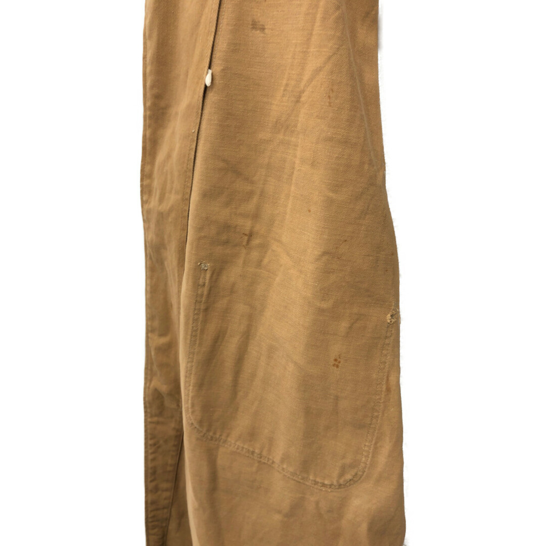60年代 WESCOT Overall ショップコート ヴィンテージ ワーク ベージュ (メンズ 46) 中古 古着 Q3550 メンズのジャケット/アウター(トレンチコート)の商品写真