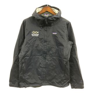 パタゴニア(patagonia)のpatagonia パタゴニア トレントシェル h2no 企業ロゴ マウンテンパーカー アウトドア 防水 ネイビー (メンズ M) 中古 古着 Q3579(マウンテンパーカー)