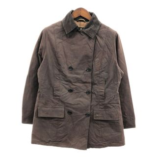 バーブァー(Barbour)の2000年代～ Barbour バブアー PEA COAT オイルドジャケット ユーロ ブラウン (レディース 14) 中古 古着 Q3580(その他)