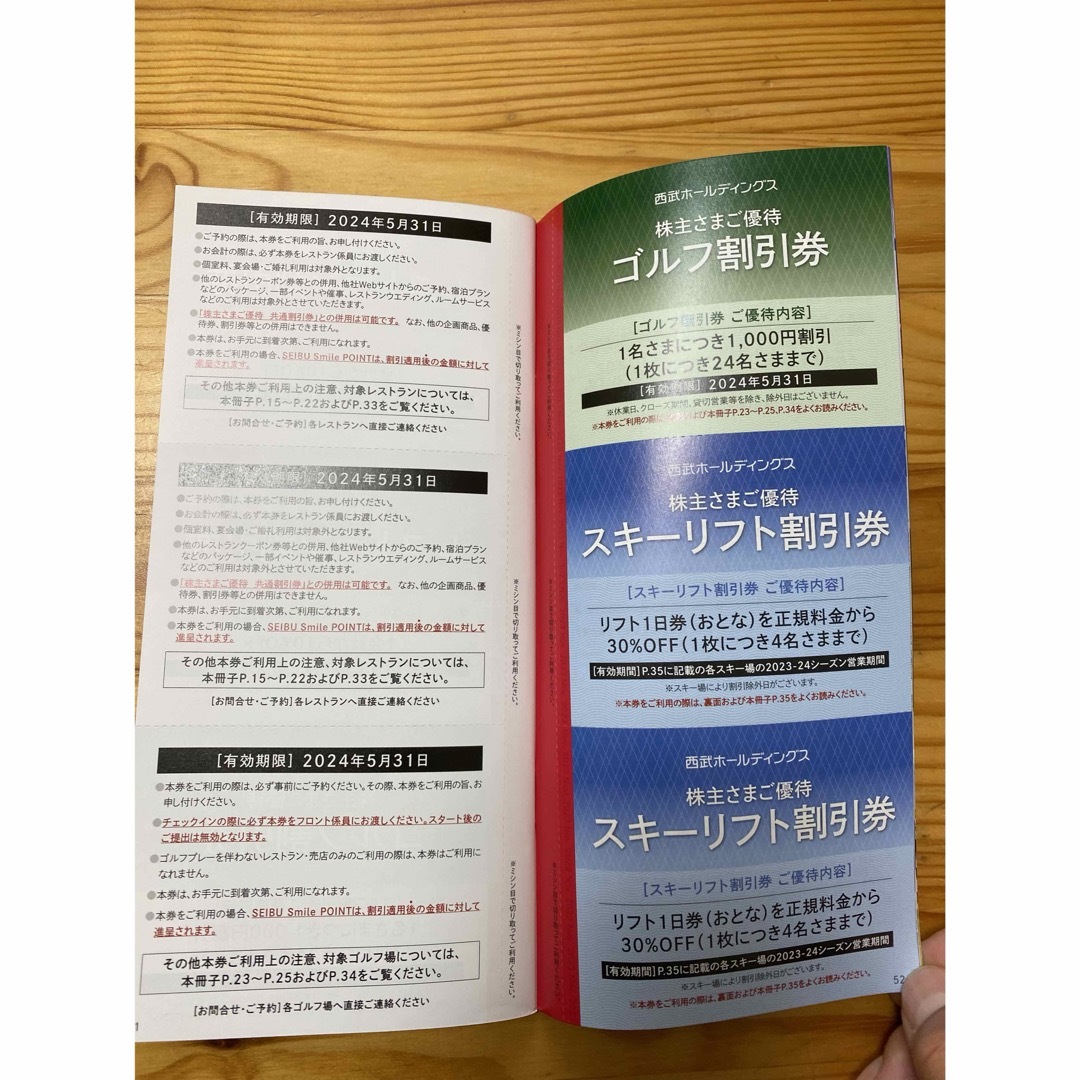 西武株主優待割引券冊子1冊 チケットの優待券/割引券(その他)の商品写真