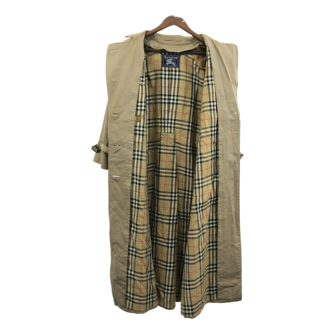 BURBERRY(バーバリー)の80年代 Burberrys バーバリーズ トレンチコート ベージュ (レディース 8 EX LONG) 中古 古着 Q3617 レディースのジャケット/アウター(ロングコート)の商品写真