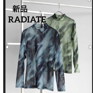 新品　RADIATE ラディエイト ニュアンス シアートップス グリーン 9号(カットソー(長袖/七分))