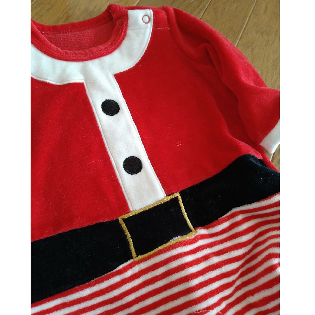 サンタクロース☆ロンパース キッズ/ベビー/マタニティのベビー服(~85cm)(ロンパース)の商品写真