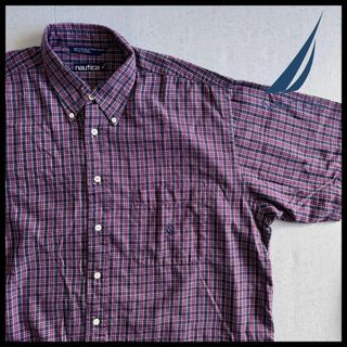 ノーティカ(NAUTICA)の90s ノーティカ チェックシャツ 旧ロゴ ヴィンテージ オーバーサイズ 古着(シャツ)