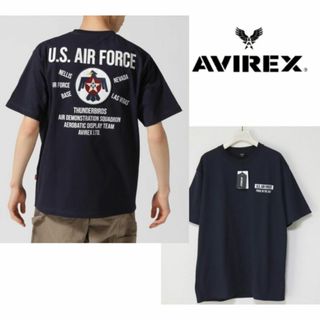 アヴィレックス(AVIREX)の新品タグ付き【アヴィレックス】 刺繍 ワッペン Tシャツ 紺 L(Tシャツ/カットソー(半袖/袖なし))