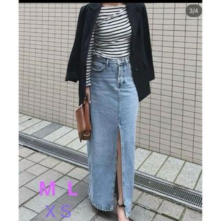 ザラ(ZARA)のZARA z1975 デニムミディスカート(ロングスカート)