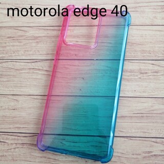 motorola edge 40　ピンク×グリーン(Androidケース)