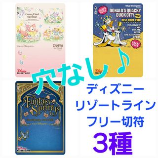 ディズニー(Disney)の穴なし♪ ディズニー リゾートライン フリーキップ 3種(その他)