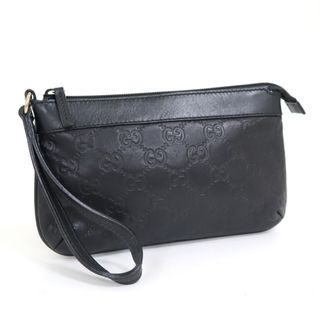 グッチ(Gucci)の【GUCCI】グッチ リストレットハンドポーチ 274181 204046 ブラック レザー×キャンバス/md16244ar(ポーチ)