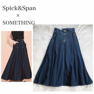 Spick & Span - 美品＊SPICK&SPAN×SOMETHING  ハイパーマキシ デニムスカート