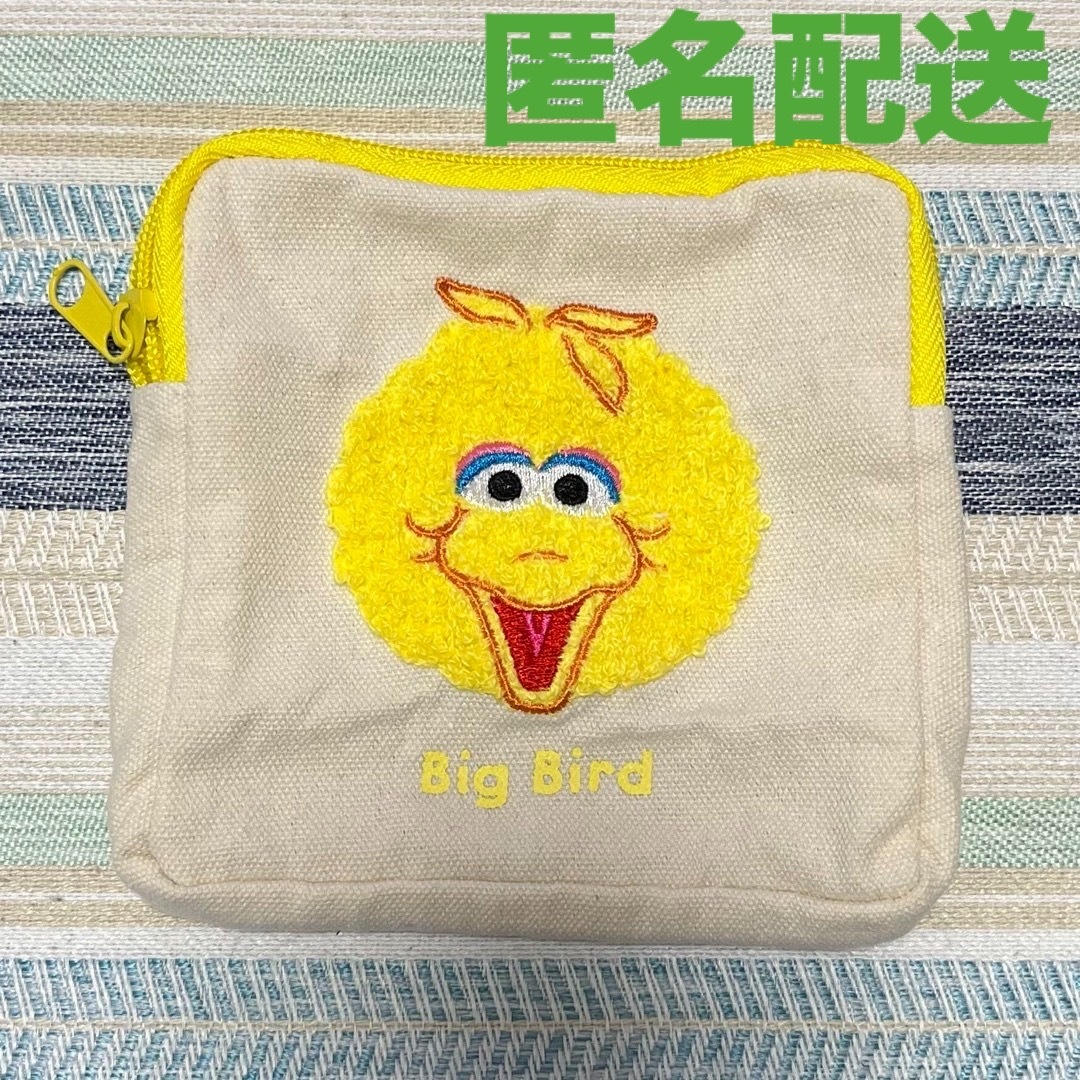 SESAME STREET(セサミストリート)の新品☆ セサミストリート　もこもこポーチ　ビックバード　ガチャガチャ エンタメ/ホビーのおもちゃ/ぬいぐるみ(キャラクターグッズ)の商品写真