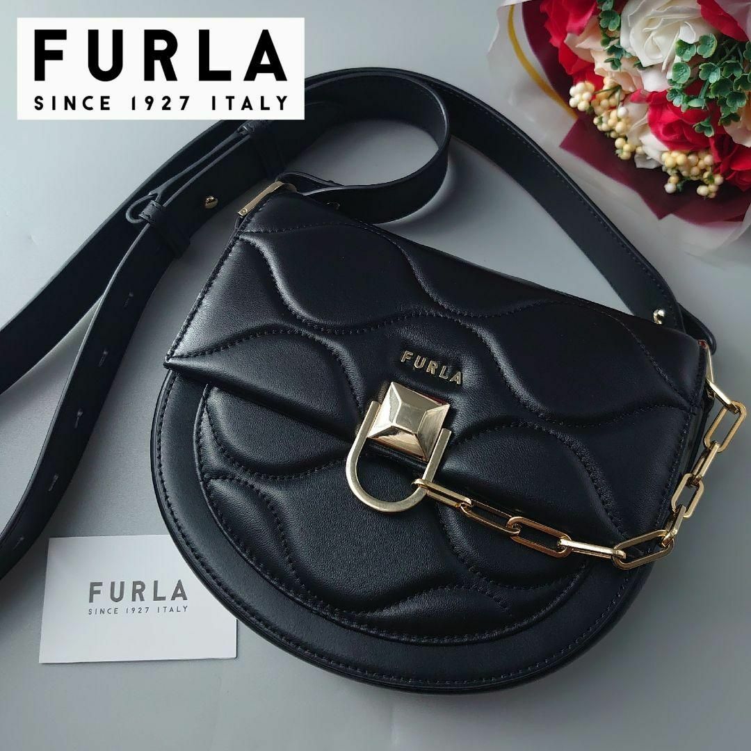 Furla(フルラ)の【定価6.6万】フルラ ミスミミ ミニ クロスボディ 黒 レザー ロゴ レディースのバッグ(ショルダーバッグ)の商品写真