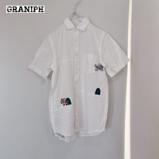 Design Tshirts Store graniph - 【美品♡】graniph ×トムとジェリー　スリーブシャツ　刺繍