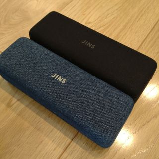 新品同様　JINS　ジンズ　メガネケース　黒、デニム　眼鏡 ハードケース