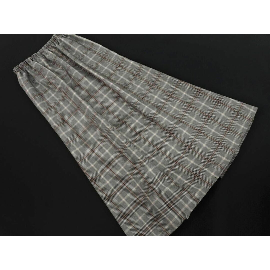 GRL グレイル チェック マキシ スカート sizeS/白ｘ黒 ■◇ レディース レディースのスカート(ロングスカート)の商品写真