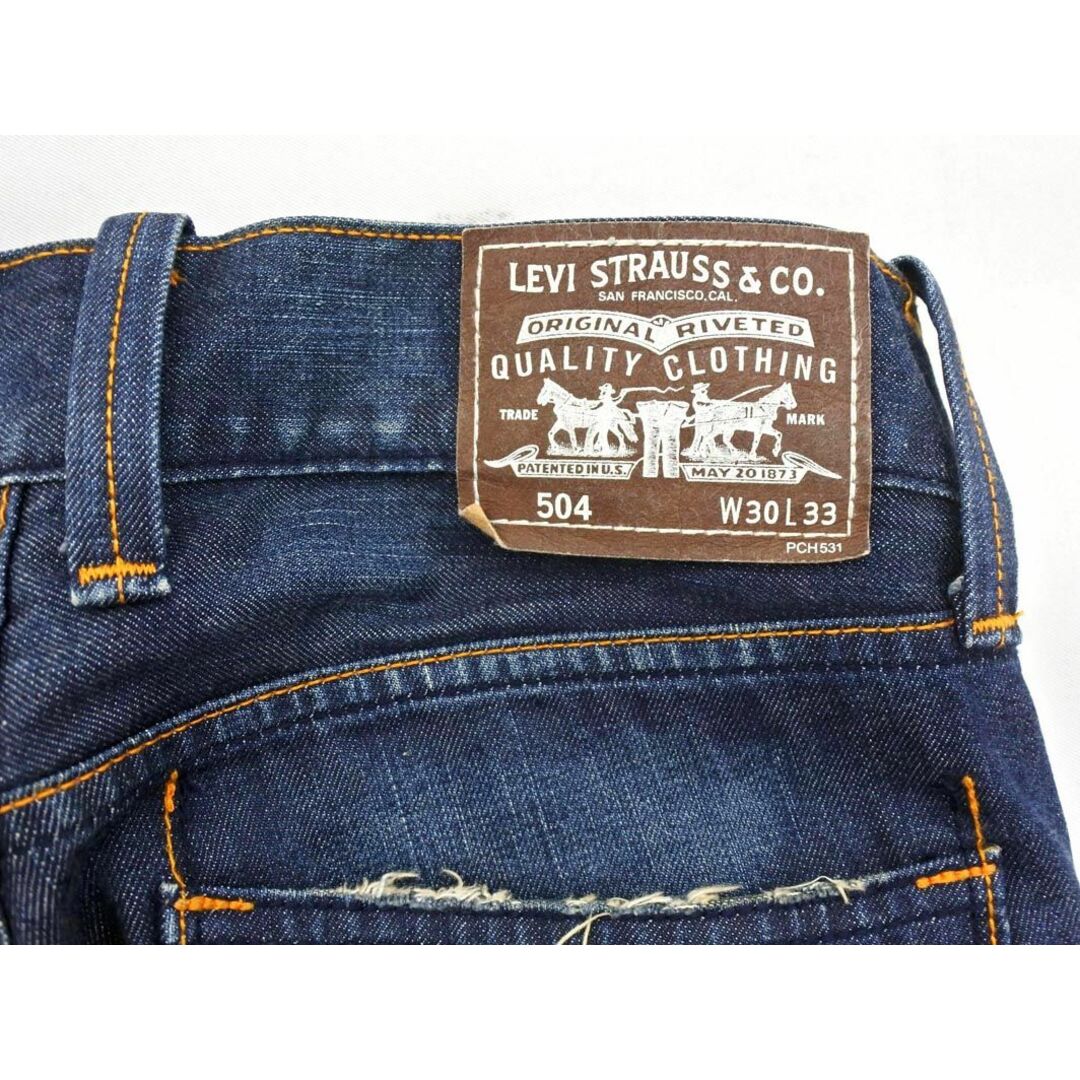 Levi's(リーバイス)のLEVI'S リーバイス 504 ダメージ加工 デニムパンツ size30/紺 ■■ メンズ メンズのパンツ(デニム/ジーンズ)の商品写真