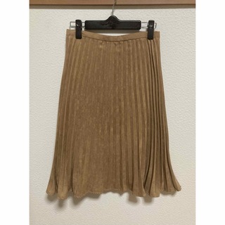 【a.v.v standard】プリーツスカート　キャメル　Mサイズ(ひざ丈スカート)