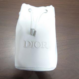 クリスチャンディオール(Christian Dior)のDior 巾着 ポーチ 白 ノベルティ(ポーチ)