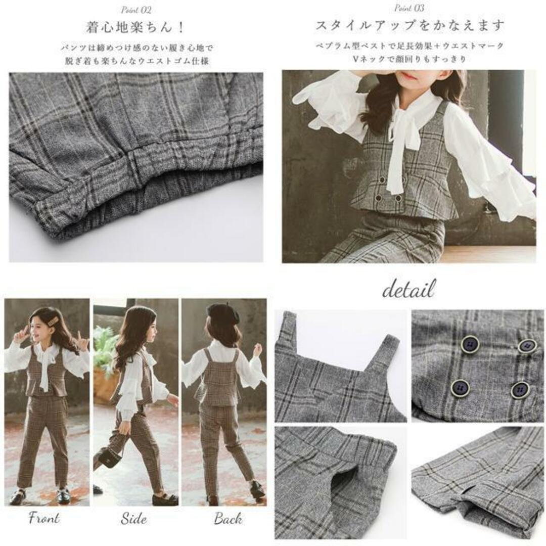 【並行輸入】キッズジュニア 女の子 3点セット girl591 キッズ/ベビー/マタニティのキッズ服女の子用(90cm~)(パンツ/スパッツ)の商品写真