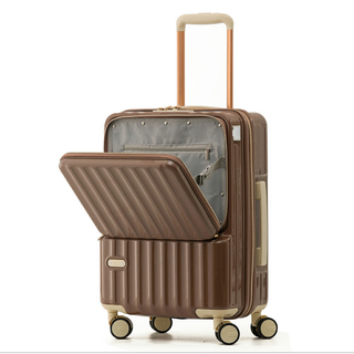 スーツケース フロントオープン 機内持ち込み キャリーケース usbポート付き(スーツケース/キャリーバッグ)