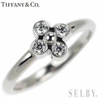 ティファニー(Tiffany & Co.)のティファニー Pt950 ダイヤモンド リング フラワーレース ピンキー(リング(指輪))