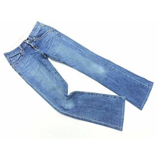 アールユー(RU)のRU アールユー JEANS USED加工 ラインストーン ブーツカット デニムパンツ size26/青 ■■ レディース(デニム/ジーンズ)