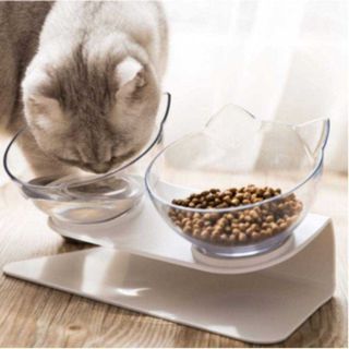 クリアボウル 猫耳 フードボウル 犬用 猫用 食器 ペット P191(猫)