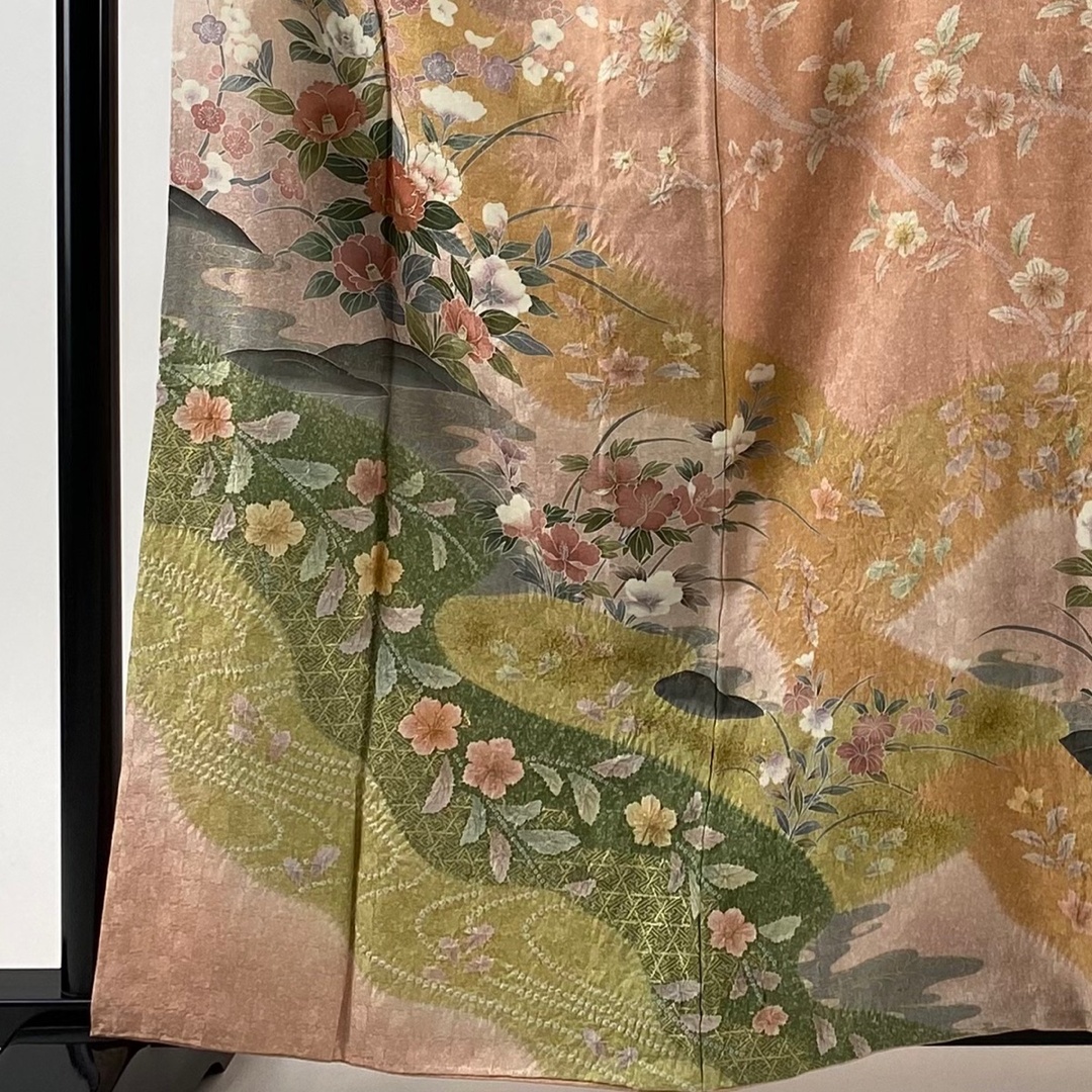 訪問着 身丈160.5cm 裄丈62.5cm 正絹 名品 【中古】 レディースの水着/浴衣(着物)の商品写真