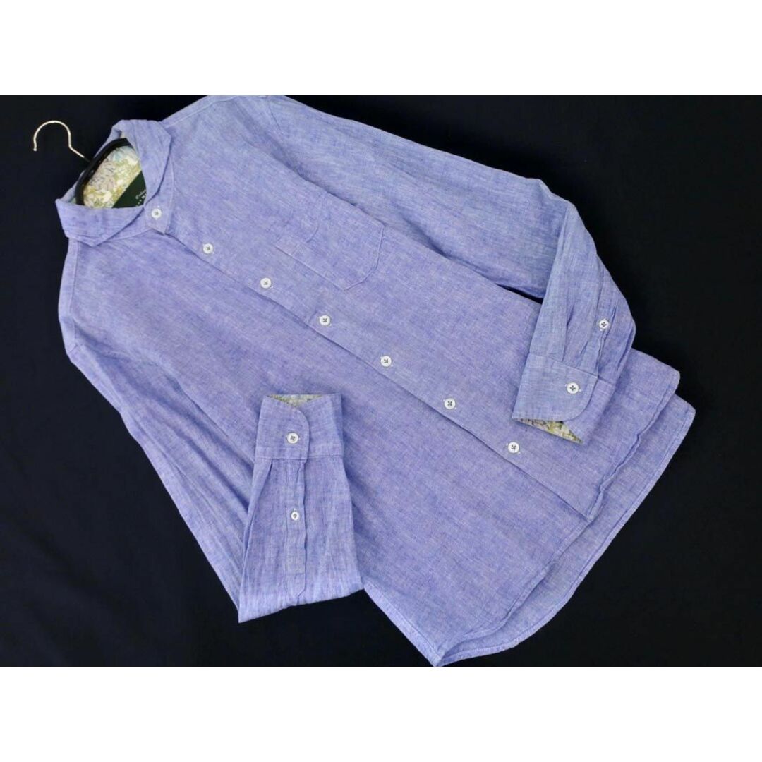 NICOLE(ニコル)のNICOLE ニコル リネン混 シャツ size46/青 ■◇ メンズ メンズのトップス(シャツ)の商品写真