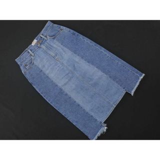 Ungrid アングリッド カットオフ タイト デニムスカート sizeS/青 ■◇ レディース