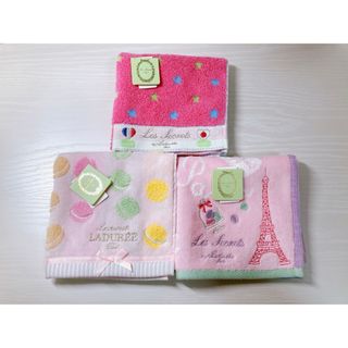 ラデュレ(LADUREE)の【新品】LADUREEタオルハンカチ3枚セット(ハンカチ)