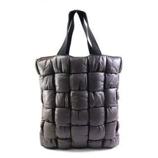 ボッテガヴェネタ(Bottega Veneta)のボッテガヴェネタ BOTTEGAVENETA ハンドバッグ パデッドトート レザー/ウール ブラウン メンズ 送料無料【中古】 99769j(ハンドバッグ)