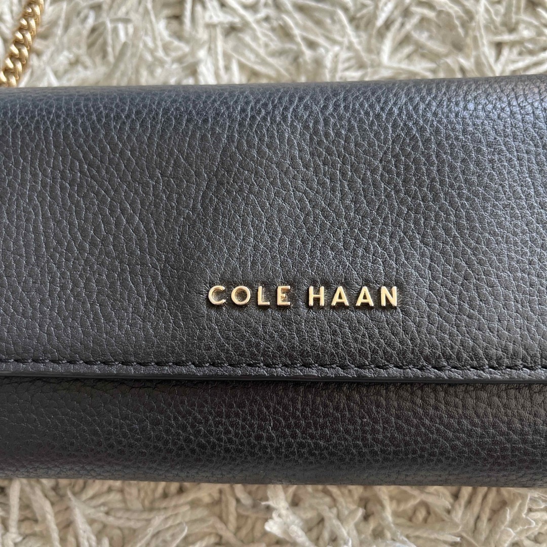 Cole Haan(コールハーン)の【COLE HAAN】黒のチェーンウォレット レディースのファッション小物(財布)の商品写真