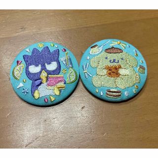 サンリオ(サンリオ)のサンリオ刺繍缶バッジ　ポチャッコ　ばつ丸(キャラクターグッズ)