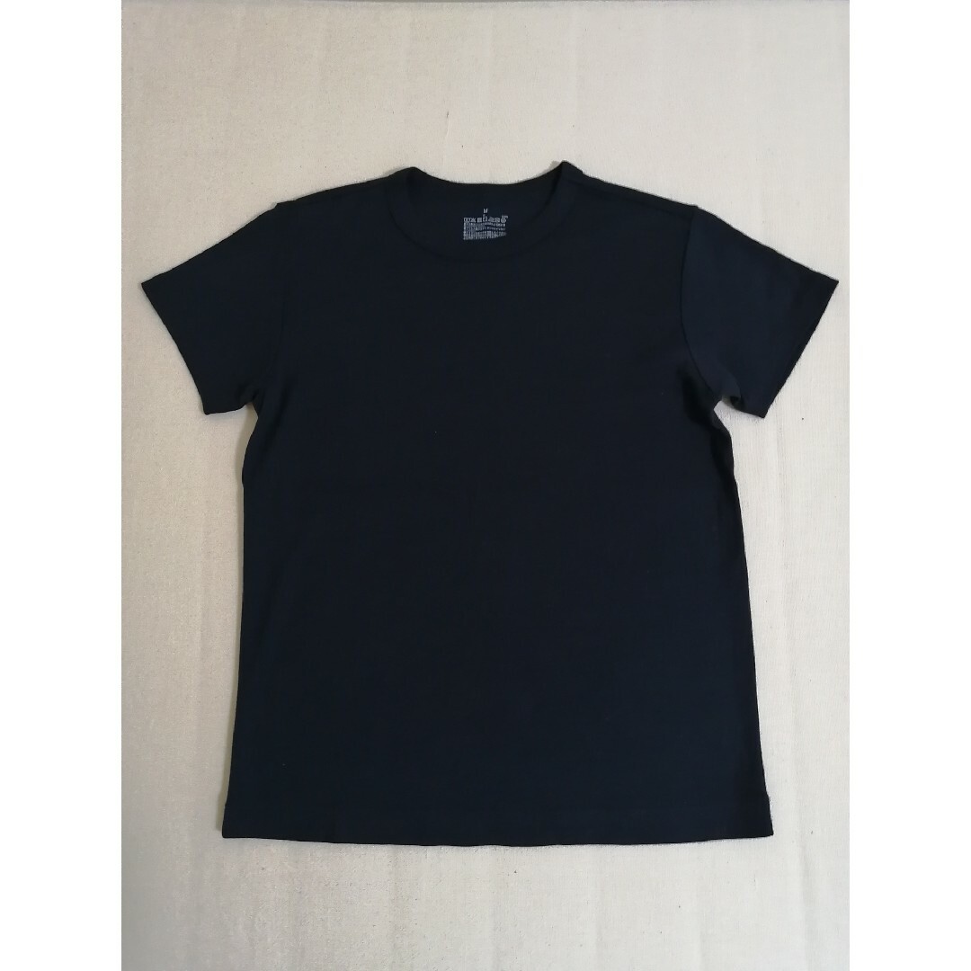 MUJI (無印良品)(ムジルシリョウヒン)の無印良品　Tシャツ　ネイビー　Mサイズ　紺 レディースのトップス(Tシャツ(半袖/袖なし))の商品写真