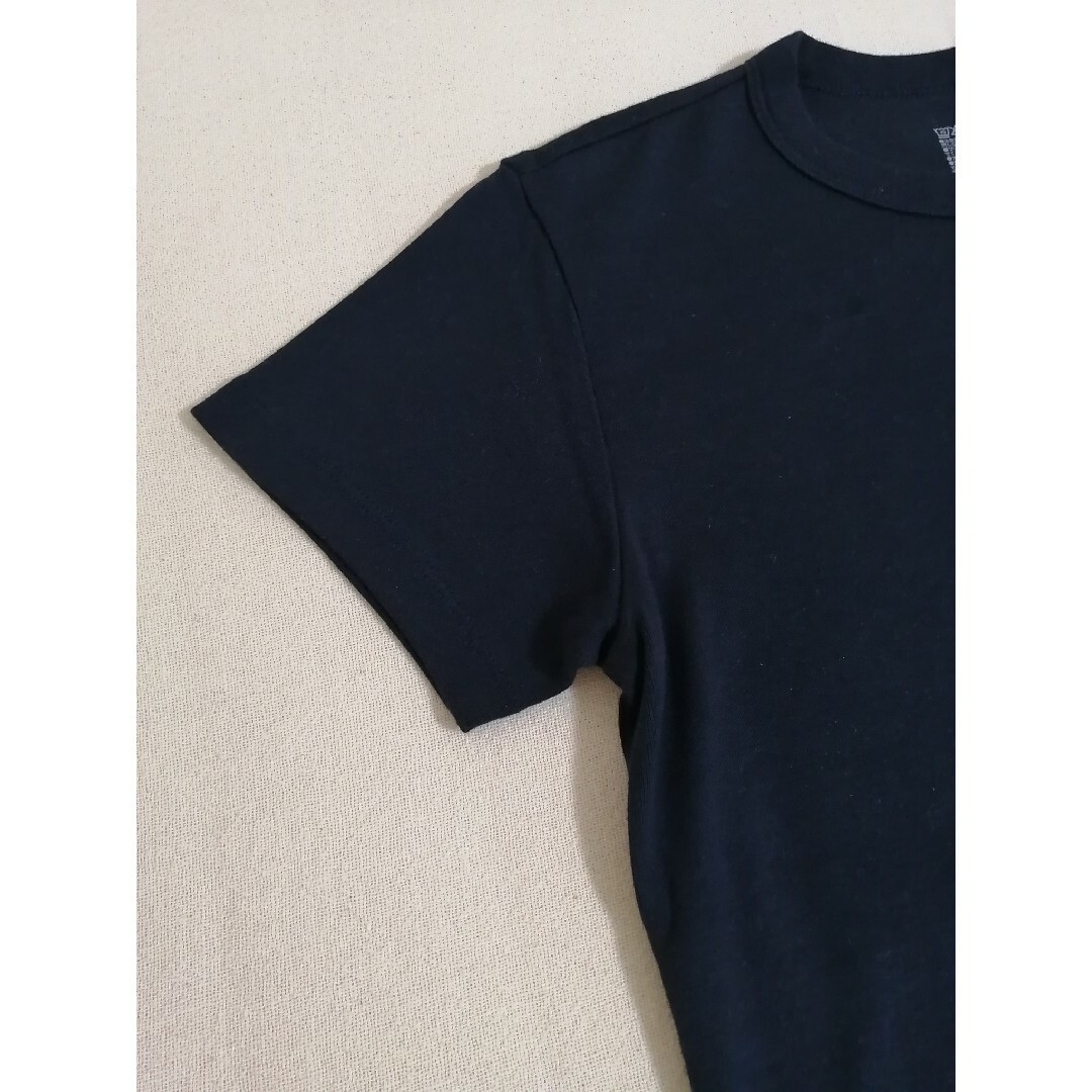 MUJI (無印良品)(ムジルシリョウヒン)の無印良品　Tシャツ　ネイビー　Mサイズ　紺 レディースのトップス(Tシャツ(半袖/袖なし))の商品写真