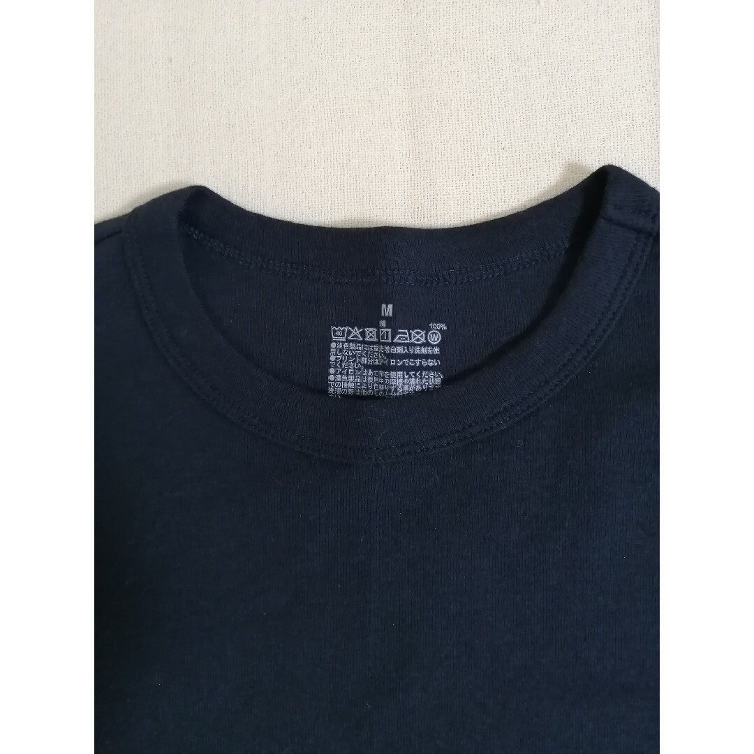 MUJI (無印良品)(ムジルシリョウヒン)の無印良品　Tシャツ　ネイビー　Mサイズ　紺 レディースのトップス(Tシャツ(半袖/袖なし))の商品写真