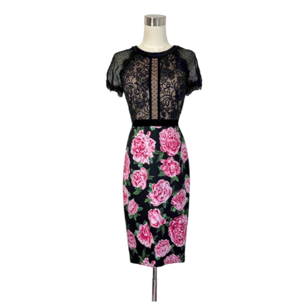 TADASHI SHOJI - TADASHI SHOJI 芍薬の花咲き誇る美形レース TADASHI SHOJI - TADASHI SHOJI 芍薬の花咲き誇る美形レース