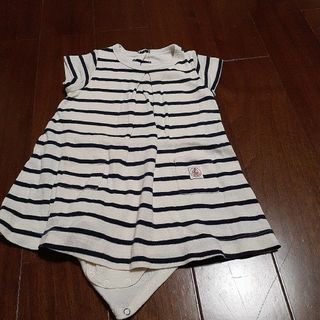 プチバトー(PETIT BATEAU)のプチバトー　ロンパース　ワンピース　74(ロンパース)