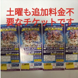 木下大サーカス　4枚　土曜　平日　追加料金不要(その他)