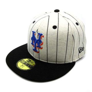 ニューエラー(NEW ERA)のニューエラ ニューヨーク メッツ オートミール ブラック キャップ 58.7cm(キャップ)