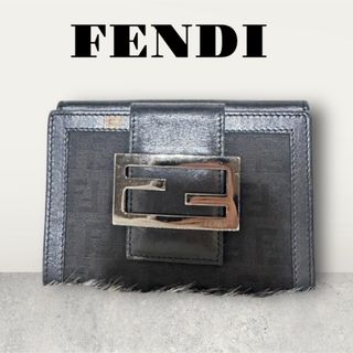 フェンディ(FENDI)のFENDI フェンディ ズッキーノ 二つ折り財布 ズッカ柄 Wホック(財布)