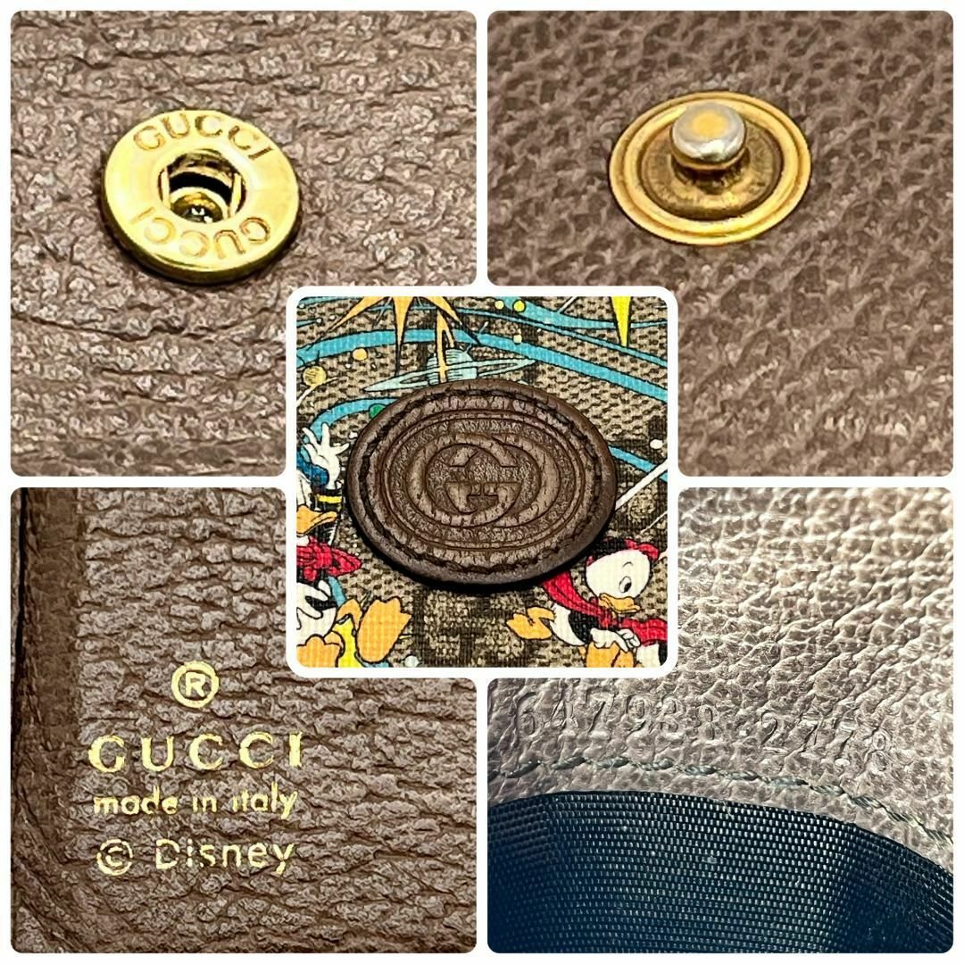 Gucci(グッチ)のGUCCI ディズニーコラボ ドナルドダック 折り財布 GGスプリーム ブラウン レディースのファッション小物(財布)の商品写真