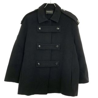 エンポリオアルマーニ(Emporio Armani)のEMPORIO ARMANI エンポリオアルマーニ 23AW ヴァージンウールナポレオンPコート ブラック 40 BNB06T(ピーコート)