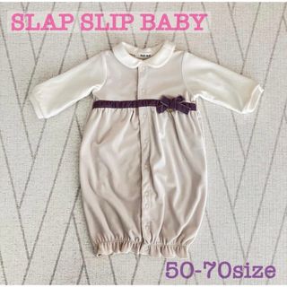 SLAP SLIP - 【試着のみ】SLAP SLIP ウエストリボン 襟付き ベロア 2WAYオール