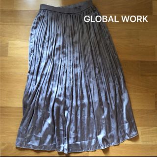 GLOBAL WORK - GLOBALWORK グローバルワーク　フレア　ロングスカート　サイズL グレー